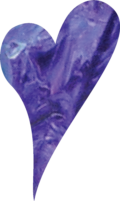Purple felt heart